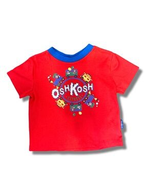 Vintage OshKosh Kids 4T Red Express Train Graphic T-shirt 1980’s Unisex